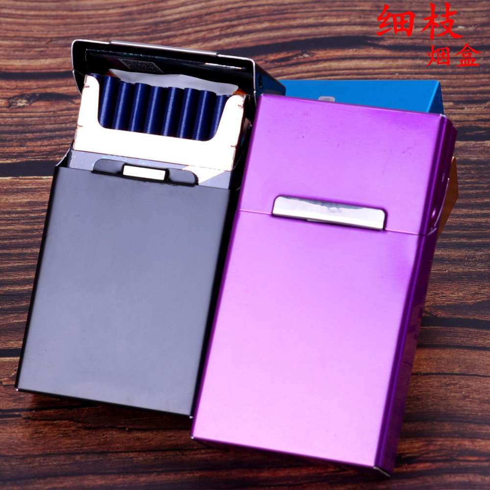 Cigarette case Ultra aluminum alloy 20 metal thin 20 pieces women's cigarette case
Cigarette case Ultra aluminum alloy 20 metal thin 20 pieces women's cigarette case