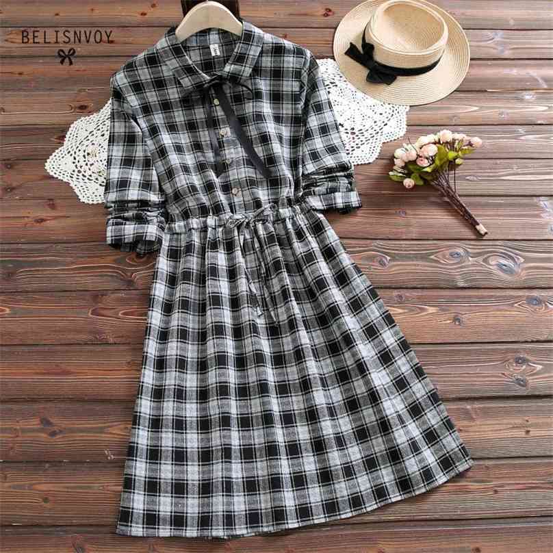 Japan Style Mori Girl Vintage Dress Spring Autumn Bowknot Sweet Vestidos Women Long Sleeve Plaid Cotton Linen Dresses 210520, Gray
Japan Style Mori Girl Vintage Dress Spring Autumn Bowknot Sweet Vestidos Women Long Sleeve Plaid Cotton Linen Dresses 210520, Gray