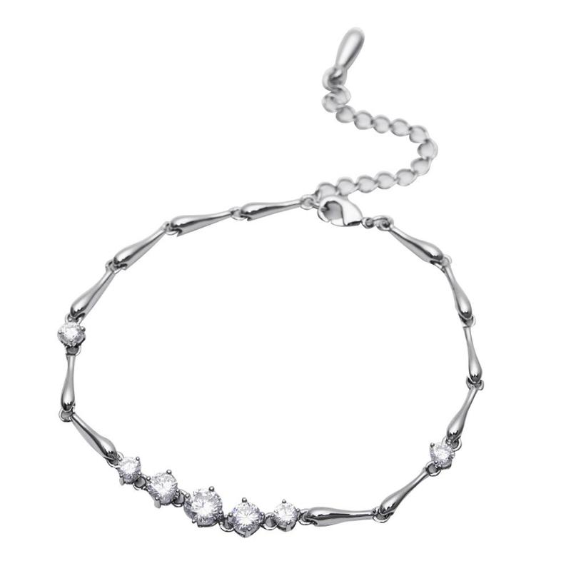 Link, Chain Sangdo Women Silver Gold Color Simple Gradient Round Zircon Bracelet Stylish Hand Ornament
Link, Chain Sangdo Women Silver Gold Color Simple Gradient Round Zircon Bracelet Stylish Hand Ornament