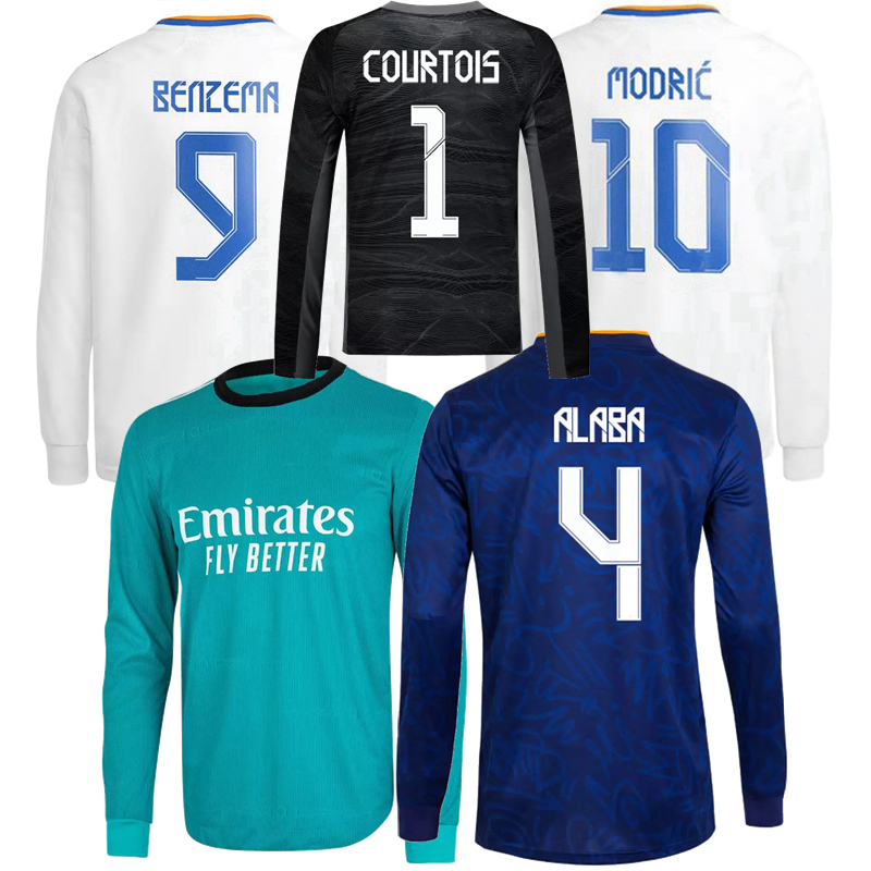 2021 2022 BENZEMA Long sleeve Soccer Jerseys Alaba MADRIDS CAMAVINGA Real ASENSIO CASEMIRO CARVAJAL VINI JR. VALVERDE MODRIC HAZARD COURTOIS, Black;yellow
2021 2022 BENZEMA Long sleeve Soccer Jerseys Alaba MADRIDS CAMAVINGA Real ASENSIO CASEMIRO CARVAJAL VINI JR. VALVERDE MODRIC HAZARD COURTOIS, Black;yellow