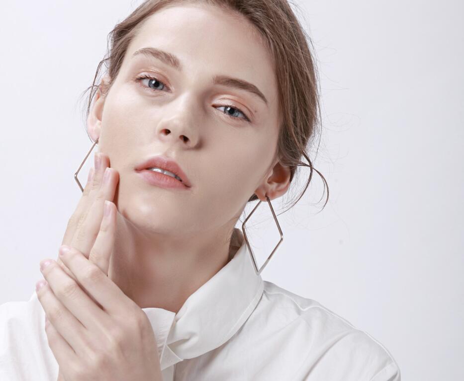 5Pair Lot In Bulk Stainless Steel Huggie Gold Silver Black Color Large Plain Square Hinged Hoop Earrings for Women Girls Gifts