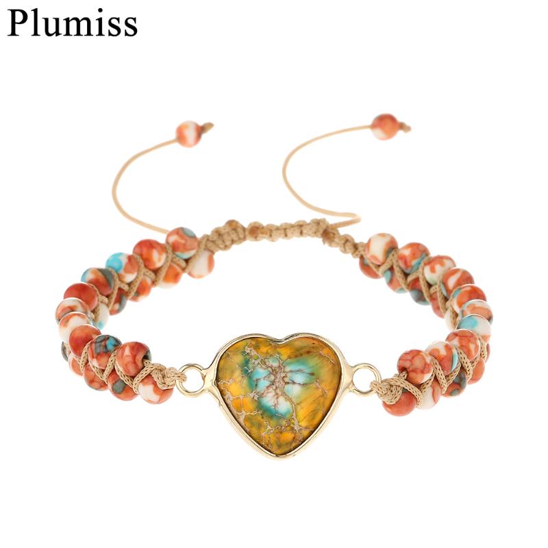 Natural Stone Heart Charm Wrap Bracelet Imperial Jaspers Meditation Spiritual Protection Handmade Braided Jewelry Gift Tennis
Natural Stone Heart Charm Wrap Bracelet Imperial Jaspers Meditation Spiritual Protection Handmade Braided Jewelry Gift Tennis