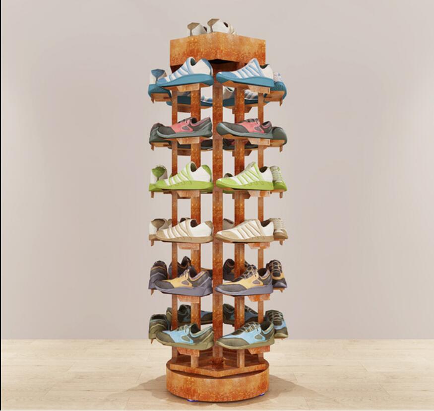 Shoe display racks Commercial Furniture floor type shoes shop rack clothing store iron shelf multi-layer storage shelfs