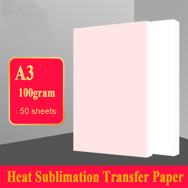 Paper Product 50 Sheets A3 size Sublimation heat transfer papers,100gsm ,usage in Clothing,T-shirt, Cup,Pillow etc
Paper Product 50 Sheets A3 size Sublimation heat transfer papers,100gsm ,usage in Clothing,T-shirt, Cup,Pillow etc