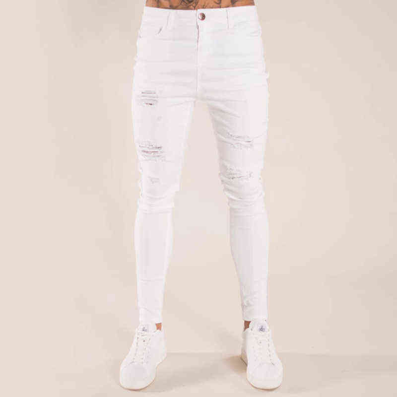 Jean Pants Streetwear Hipster Summer Mens Street Style Ripped Jeans Casual Denim Zipper Trouser Men Autumn Fashion Slim 211111