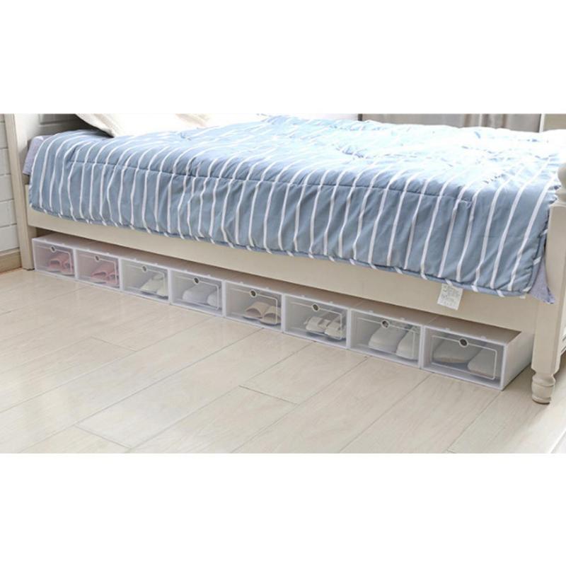 Home Storage Supplies 6 Multi-function Flip Box Color Transparent Plastic Shoe Unisex Clothing & Wardrobe