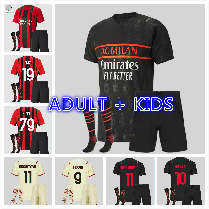 Adults kids KIT AC IBRAHIMOVIC 20 21 22 Milan soccer jersey 2021 2022 PIATEK football shirts PAQUETA THEO REBIC camisa de futebol
Adults kids KIT AC IBRAHIMOVIC 20 21 22 Milan soccer jersey 2021 2022 PIATEK football shirts PAQUETA THEO REBIC camisa de futebol