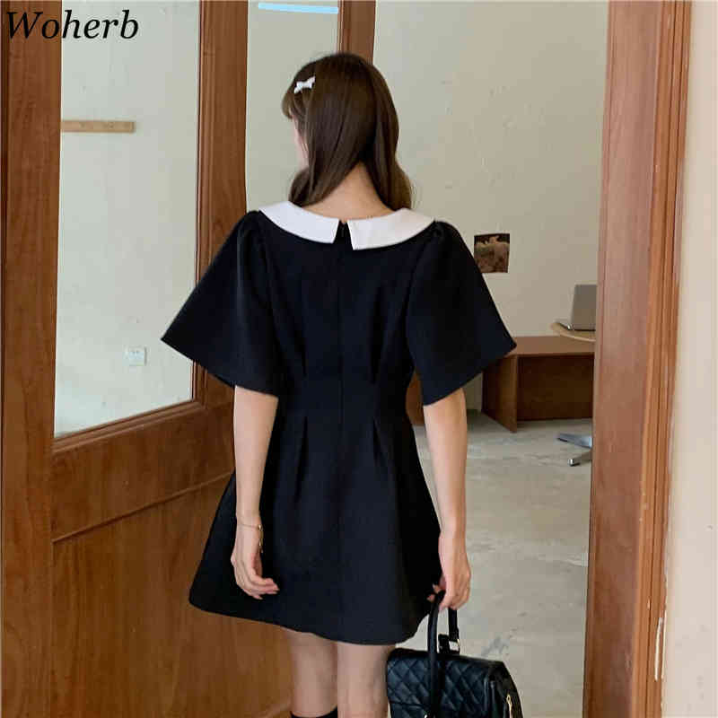 Summer Kawaii Dress Women Vintage Elegant Party Female Japanese Lolita Sweet Short Sleeve 210519