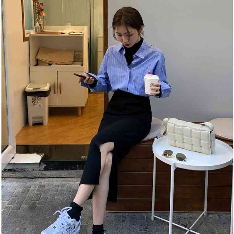 Spring Office Lady Striped Women Blouse Tunic Shirt Long Sleeve Button Up Ladies Work Shirts Turn-Down Collar Female Tops 210521, Sku
Spring Office Lady Striped Women Blouse Tunic Shirt Long Sleeve Button Up Ladies Work Shirts Turn-Down Collar Female Tops 210521, Sku