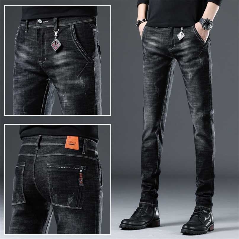 Mens High Quality Classic Business Jeans,Elastic&Washed Denim Pants,Straight Slim-fit Scratches Decors Fashion Casual Jeans; 211108, Dark blue
Mens High Quality Classic Business Jeans,Elastic&Washed Denim Pants,Straight Slim-fit Scratches Decors Fashion Casual Jeans; 211108, Dark blue