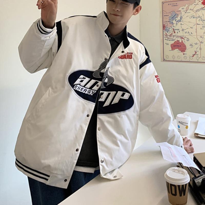 Men's Jackets PR Men Motorcycle Jacket Winter Warm Stand Coats Streetwear Printed Cotton Korean Style Patchwork Loose Parkas, Black;brown
Men's Jackets PR Men Motorcycle Jacket Winter Warm Stand Coats Streetwear Printed Cotton Korean Style Patchwork Loose Parkas, Black;brown