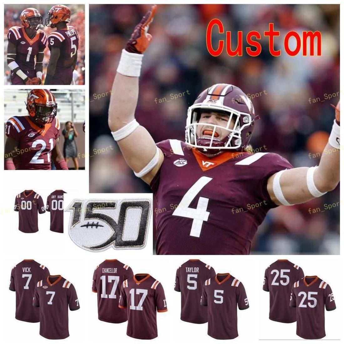 NCAA College Jerseys Virginia Tech Hokies 5 Tyrod Taylor 6 Grimsley 7 Michael Vick 78 Bruce Smith 83 Tayvion Robinson Custom Football Stitched, As 
NCAA College Jerseys Virginia Tech Hokies 5 Tyrod Taylor 6 Grimsley 7 Michael Vick 78 Bruce Smith 83 Tayvion Robinson Custom Football Stitched, As