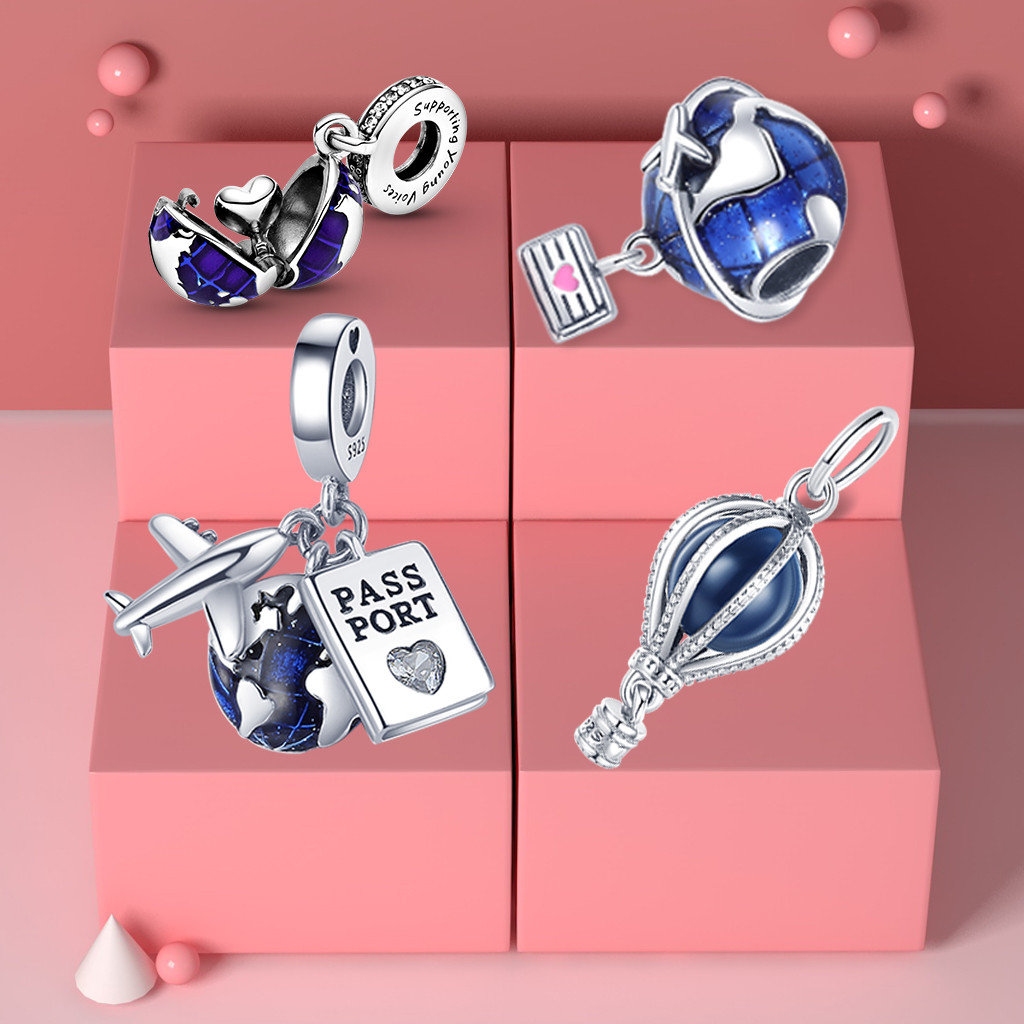 925 Sterling Silver Blue Earth Plane Travel Balloon Beads Charm Fit Pandora Bracelet Bangle for Women Jewelry Gift With Original Bag
925 Sterling Silver Blue Earth Plane Travel Balloon Beads Charm Fit Pandora Bracelet Bangle for Women Jewelry Gift With Original Bag