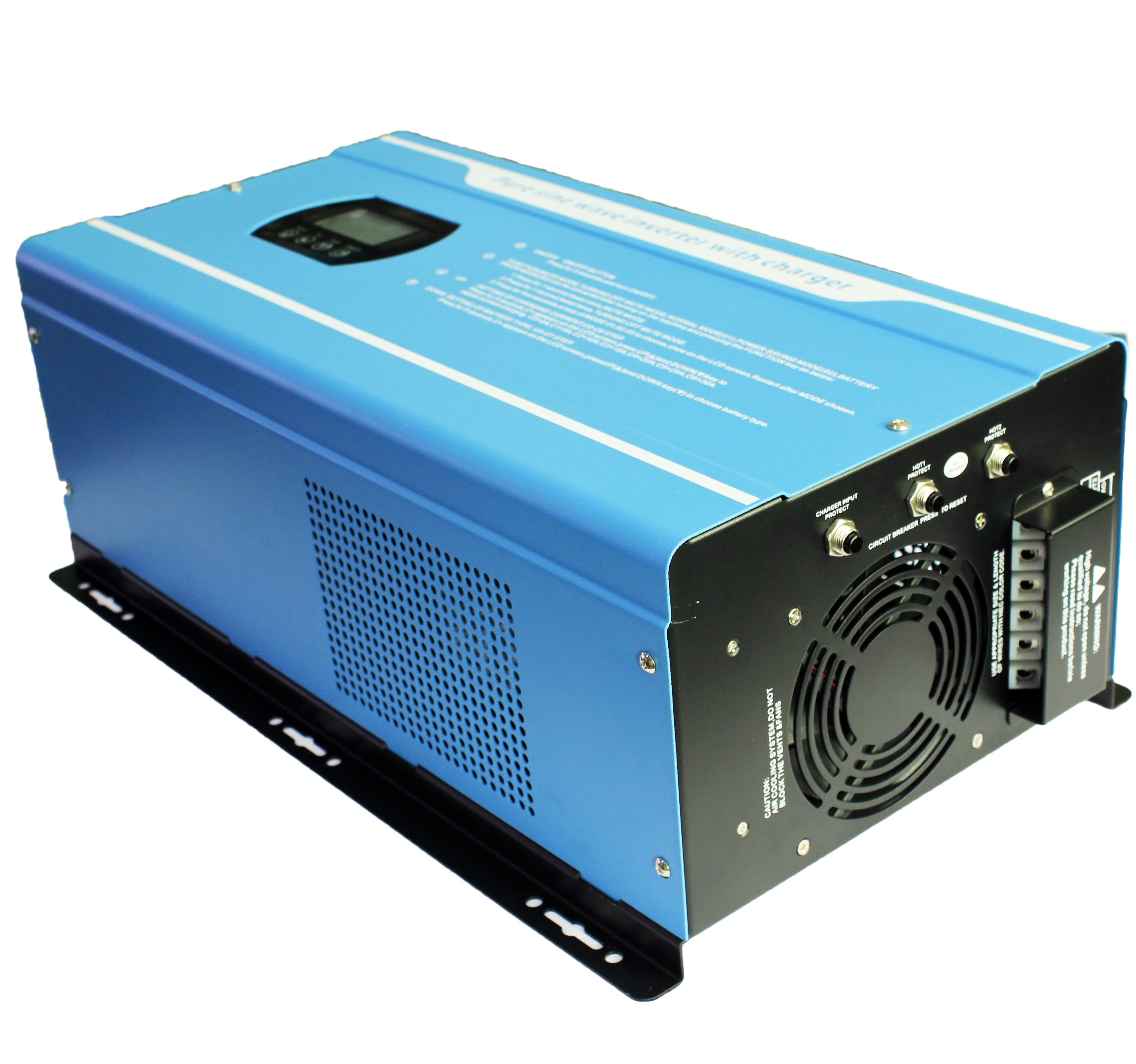 Power Inverter & Battery Charger LCD 4KW DC48V AC120&240V 60Hz 4000W Split Phase Dual Output Off-grid Hybrid Pure Sine Wave DC&AC Support Customize US