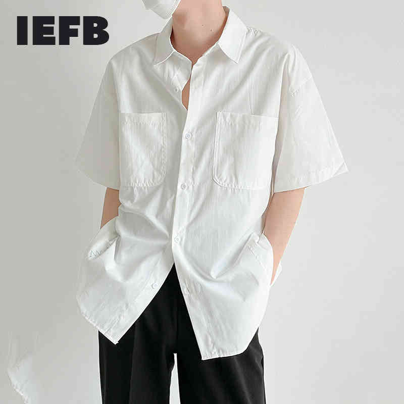 IEFB Casual Short Sleeve Shirt Men's Summer Handsome Oversized White Shirt Ins Korean Fashion Lapel Top Loose Clothing 210524
IEFB Casual Short Sleeve Shirt Men's Summer Handsome Oversized White Shirt Ins Korean Fashion Lapel Top Loose Clothing 210524