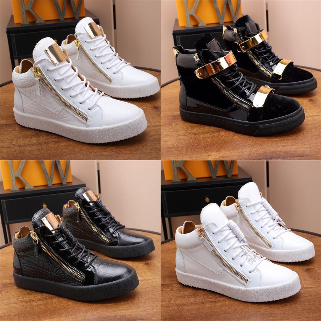 

Designer Kriss Sneakers Frankie Casual Shoes Zipper Claskin Black Velvet Heighten Shoe Men Women High Low-top Platform Trainers All-match Trainers 36-46 With Box, Color 10