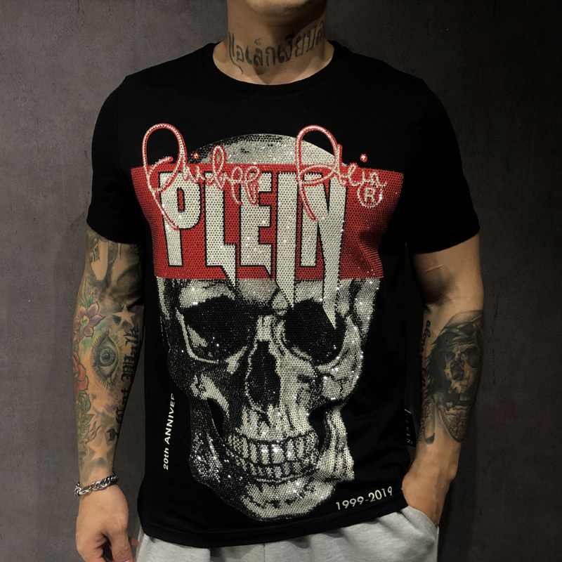 brand New PP fashion men's short sleeve T-shirt hot drill skull Philip plam men's oversize slim half sleeve, White;black
brand New PP fashion men's short sleeve T-shirt hot drill skull Philip plam men's oversize slim half sleeve, White;black