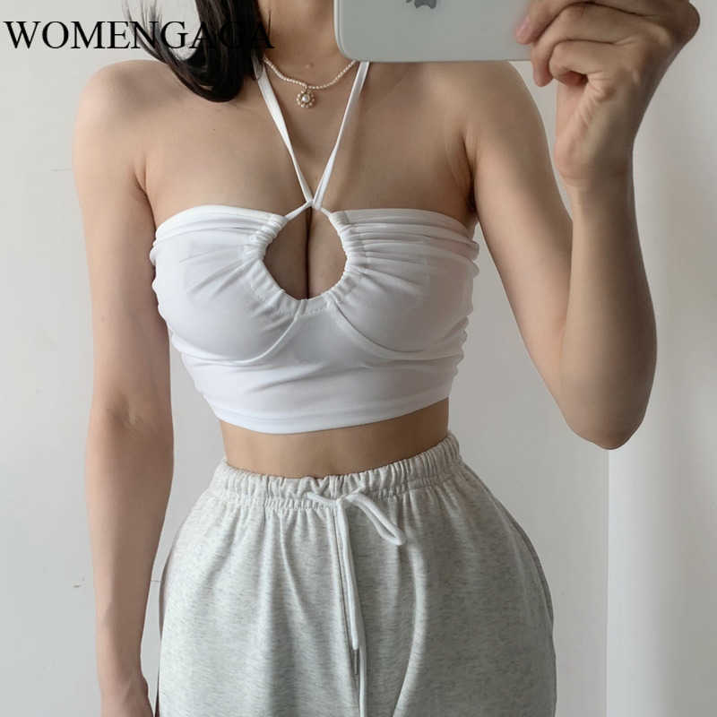 Summer Sexy Solid Color Womens Simple Hanging Neck Camis Hole Girl Female White Green Tank Tops V0Z0 210603
Summer Sexy Solid Color Womens Simple Hanging Neck Camis Hole Girl Female White Green Tank Tops V0Z0 210603