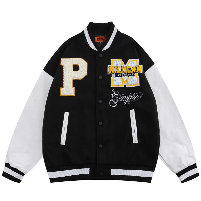 Men's Jackets Hip Hop Baseball Jacket Coat Men College Varsity Letter P Embroidery 2021 Fashion Streetwear Bomber Loose Retro Leather, Red
Men's Jackets Hip Hop Baseball Jacket Coat Men College Varsity Letter P Embroidery 2021 Fashion Streetwear Bomber Loose Retro Leather, Red