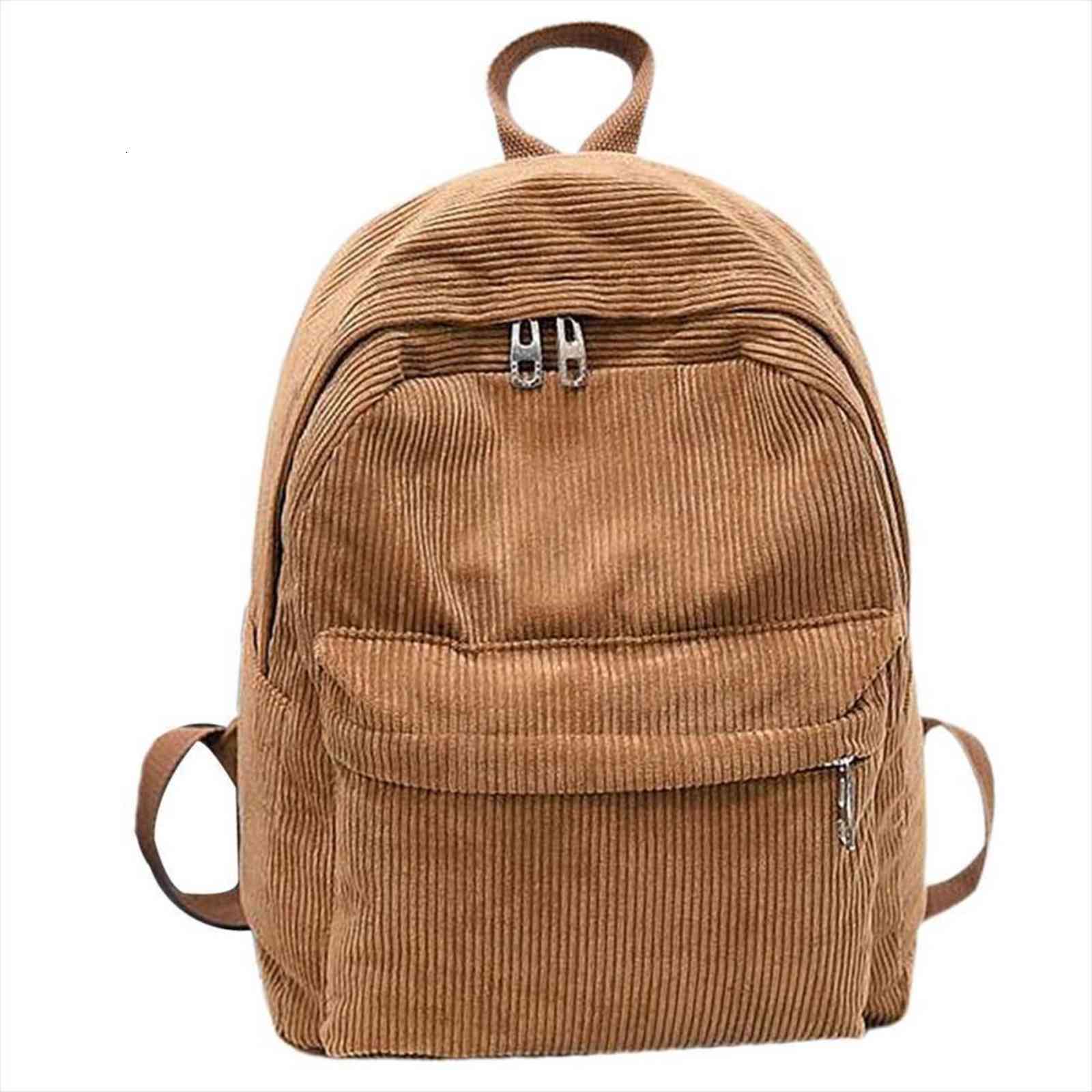 women solid color pocket zip corduroy large capacity student backpack schoolbag
women solid color pocket zip corduroy large capacity student backpack schoolbag