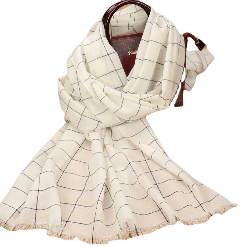 Scarves Pure Wool Spring And Summer Plaid Scarf Black White Shawl Autumn Winter Sunscreen, Blue;gray
Scarves Pure Wool Spring And Summer Plaid Scarf Black White Shawl Autumn Winter Sunscreen, Blue;gray