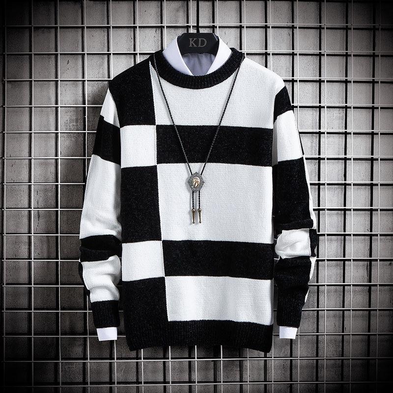 Men's Sweaters Round Neck Sweater, Colored Plaid Chenille Suitable For Young People, , Autumn And Winter, 2021, White;black
Men's Sweaters Round Neck Sweater, Colored Plaid Chenille Suitable For Young People, , Autumn And Winter, 2021, White;black