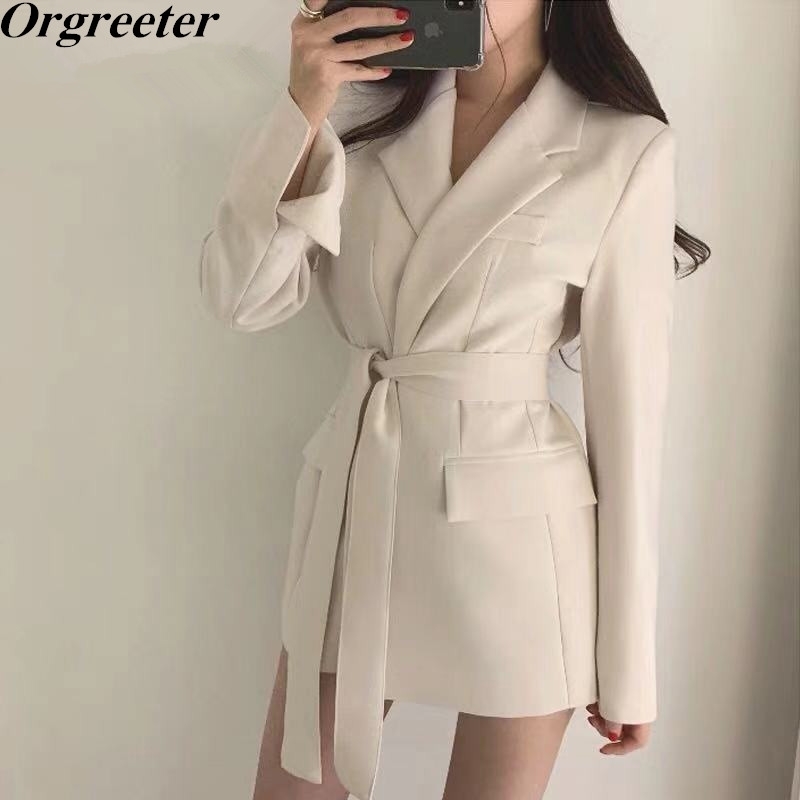 Fall Women Apricot Jackets long Jacket Black Suit Cape Long Sleeve Sashes Lace up Outwear 210525, Beige
Fall Women Apricot Jackets long Jacket Black Suit Cape Long Sleeve Sashes Lace up Outwear 210525, Beige