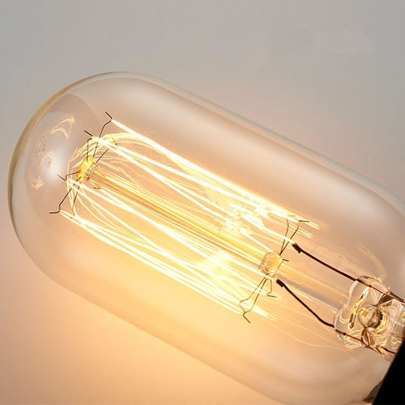 Special lighting Filament Straight Firework Art light bulb vintage Edison lamp E27 Halogen Bulbs Free Ship T45-12; D1.0