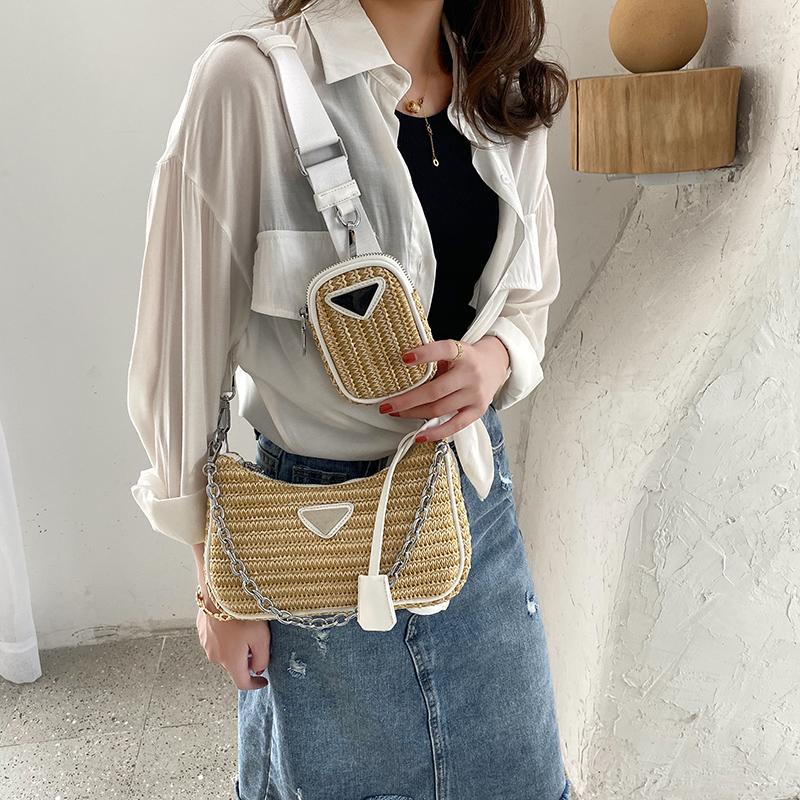 Evening Bags Weave Tote Crossbody Bag 2021 Summer Straw Women's Designer Handbag Shoulder Messenger Chain Ladies Fashionable Purses, White
Evening Bags Weave Tote Crossbody Bag 2021 Summer Straw Women's Designer Handbag Shoulder Messenger Chain Ladies Fashionable Purses, White