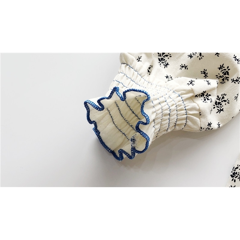 Baby girls floral shirt children's cotton long-sleeved toddler girl fall clothes blouse 210702