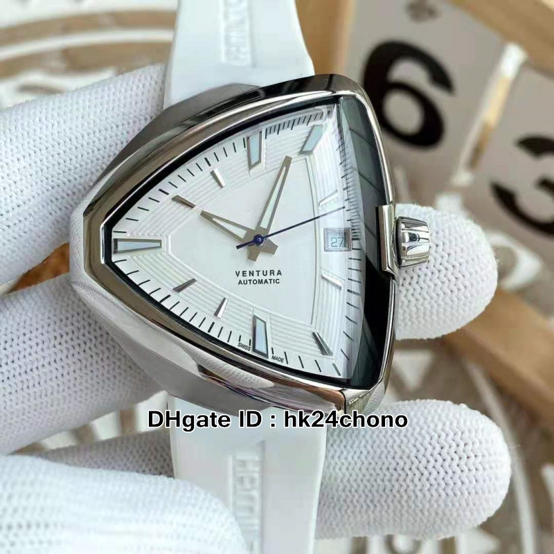 Hight Quality Ventura Elvis80 H24505311 H24505111 Automatic Men's Watch Silver Case 42mm Gents Sport Watches White Rubber Strap 6 style 
Hight Quality Ventura Elvis80 H24505311 H24505111 Automatic Men's Watch Silver Case 42mm Gents Sport Watches White Rubber Strap 6 style