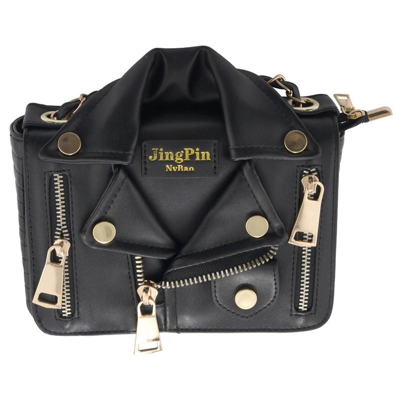 Evening Bags Brand Design Chain Motorcycle Women Clothing Shoulder Rivet Jacket Messenger Bag Leather Handbags Tote