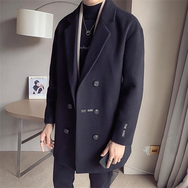 legible men coat winter man turndown collar s coats male casual korean mens wool jacket, Black
legible men coat winter man turndown collar s coats male casual korean mens wool jacket, Black