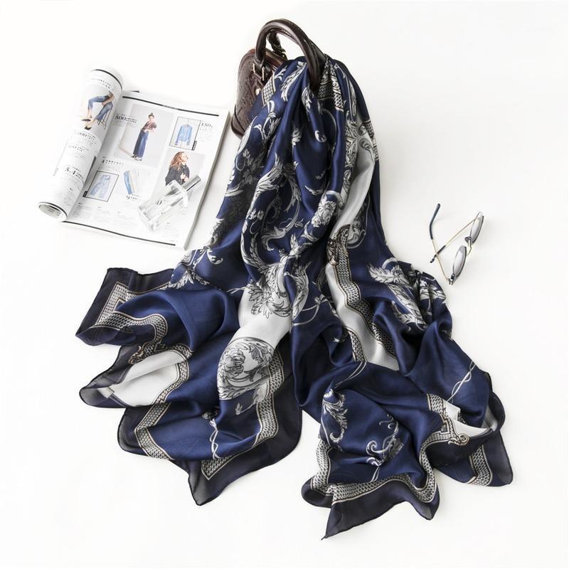 Scarves Style For Autumn And Winter Printed Scarf High-Grade Elegant Silk Fashion Decorative Shawl All-match Sun Beach Towel, Blue;gray
Scarves Style For Autumn And Winter Printed Scarf High-Grade Elegant Silk Fashion Decorative Shawl All-match Sun Beach Towel, Blue;gray