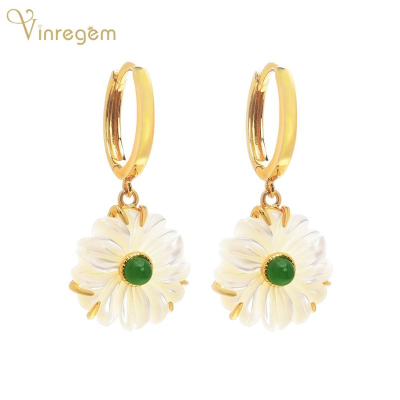 Dangle & Chandelier Vinregem 100% 925 Sterling Silver Small Daisy Flower Pearl Emerald Wedding Engagement Romantic Drop Earrings Fine Jewelr 
Dangle & Chandelier Vinregem 100% 925 Sterling Silver Small Daisy Flower Pearl Emerald Wedding Engagement Romantic Drop Earrings Fine Jewelr