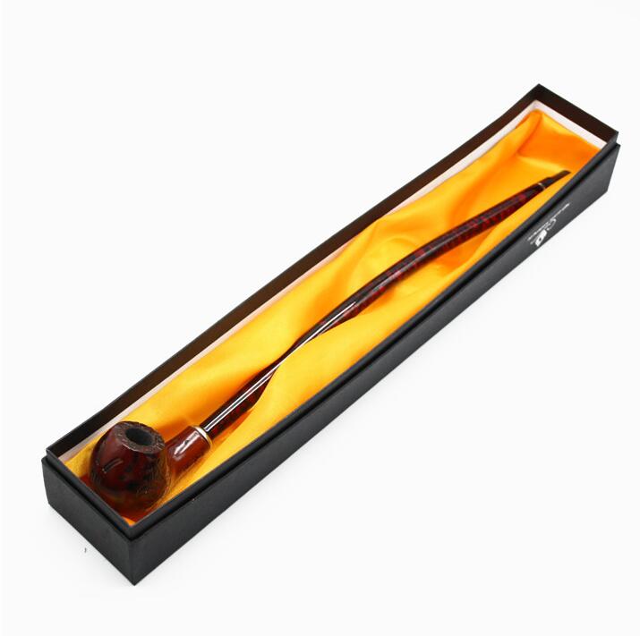 Pipe Elegant Long Thin Smoking Pipes Fine Carved Red Resin Wood Length 410mm Accessories EEB6016 Free shipping