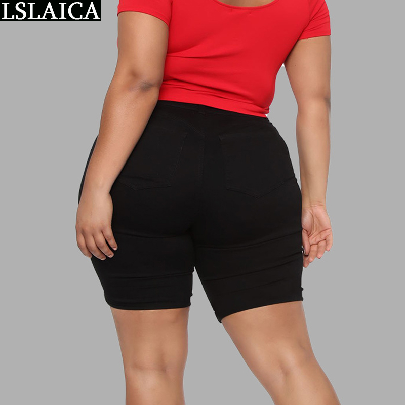 Black Hole Clothing Personalized Arrival Denim Shorts Women Fashion Skinny Casual Plus Size Pantalones Cortos De Mujer 210520