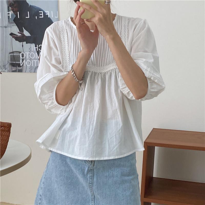 Women's Blouses & Shirts HziriP Korean Sweet All-Match O Neck Solid Color Gentle Shirt 2021 Chic Fashion Casual Elegant Loose Summer Women T, White
Women's Blouses & Shirts HziriP Korean Sweet All-Match O Neck Solid Color Gentle Shirt 2021 Chic Fashion Casual Elegant Loose Summer Women T, White
