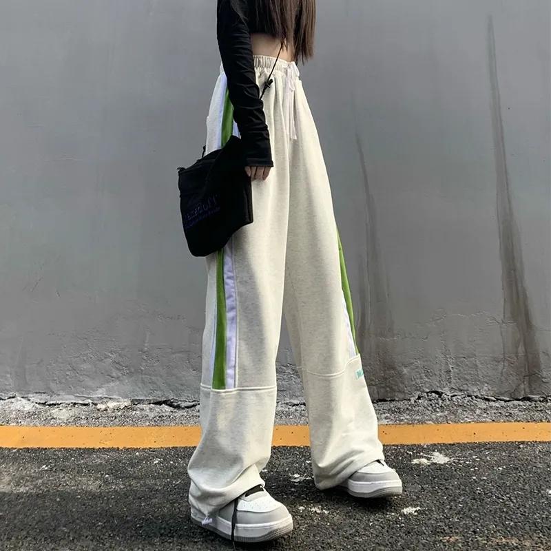 Women's Pants & Capris Street Cotton Color-blocking Casual Loose Straight-leg Wide-leg Sports Y2K Striped Harajuku High, Black;white
Women's Pants & Capris Street Cotton Color-blocking Casual Loose Straight-leg Wide-leg Sports Y2K Striped Harajuku High, Black;white