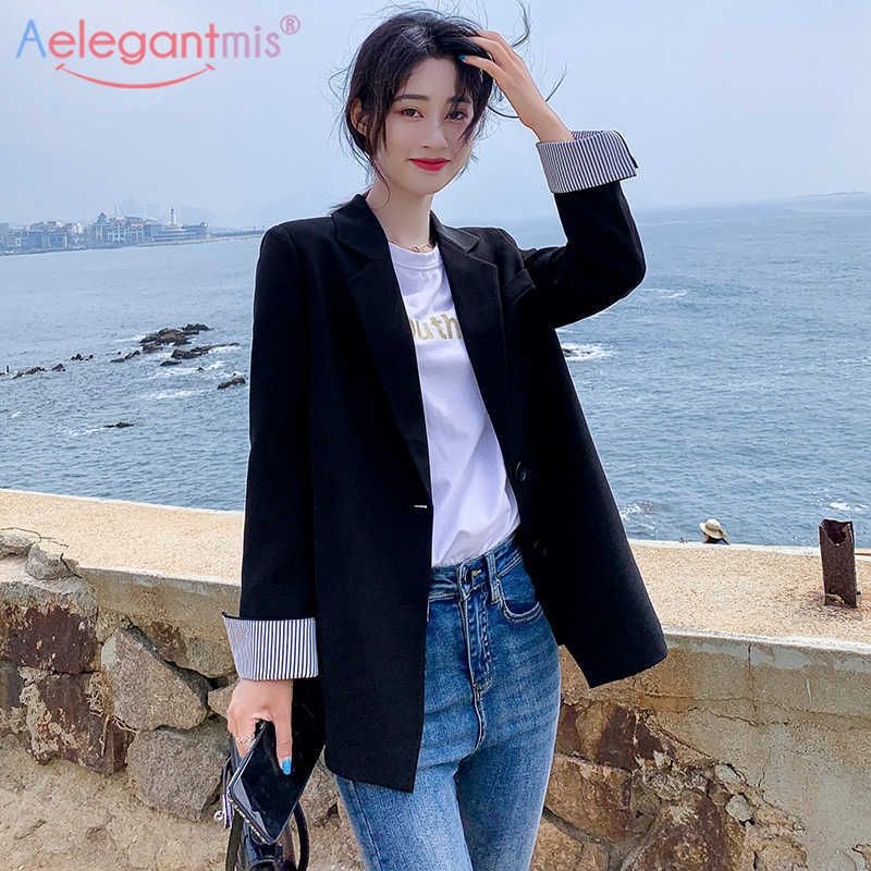Aelegantmis Classic Black Office Lady Casual Blazers Autumn Single Breasted Business Women Jackets Ladies Work Suit Coat 210607
Aelegantmis Classic Black Office Lady Casual Blazers Autumn Single Breasted Business Women Jackets Ladies Work Suit Coat 210607