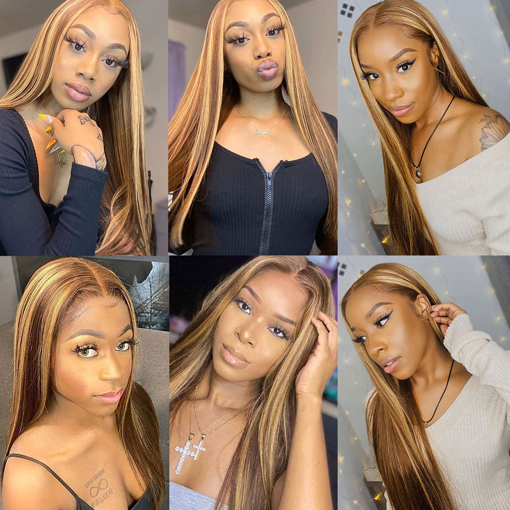 Beliself Highlight Lace Front Human Hair Wigs Brazilian Ombre Remy Pre Plucked 13x4 Straight Lace Frontal Wigs for Women 4/27, As the picture shows
Beliself Highlight Lace Front Human Hair Wigs Brazilian Ombre Remy Pre Plucked 13x4 Straight Lace Frontal Wigs for Women 4/27, As the picture shows