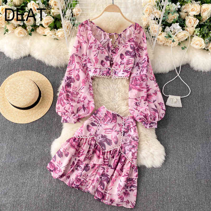 Women Printing Ruffles V-neck Lantern Sleeve Skirt Short Two Piece Set Fashion Sexy Spring Summer 11D61 210525, Orange-red
Women Printing Ruffles V-neck Lantern Sleeve Skirt Short Two Piece Set Fashion Sexy Spring Summer 11D61 210525, Orange-red