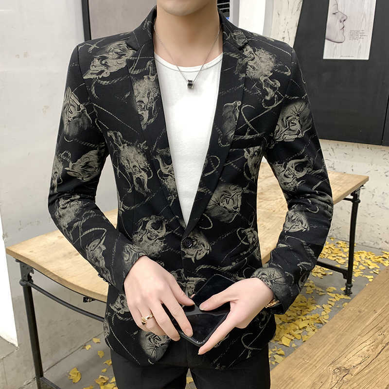 Luxury Vintage Print Men Blazers Spring Autumn Casual Business Dress Coat Single Button Social Wedding Suit Jacket Veste Homme 210527, Black
Luxury Vintage Print Men Blazers Spring Autumn Casual Business Dress Coat Single Button Social Wedding Suit Jacket Veste Homme 210527, Black