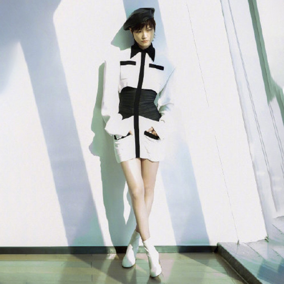 Ladies Vestidos Lapel Fashion Long-Sleeved Pleated Slim Waist Mini Stitching Tight Sexy Party Dress 210525