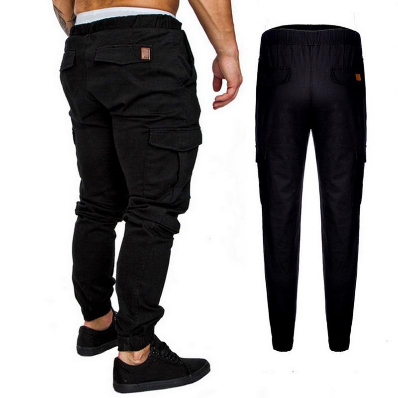 Autumn Men Pants Hip Hop Harem Joggers 2021 Male Trousers Mens Solid Multi-pocket Sweatpants M-4XL Men's