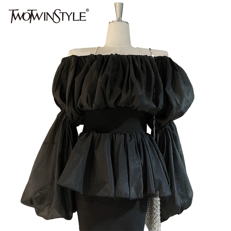 White Ruched Sashes Shirt For Women Slash Neck Long Sleeve Elegant Chiffon Blouse Female Fashion Clothing 210524, Black
White Ruched Sashes Shirt For Women Slash Neck Long Sleeve Elegant Chiffon Blouse Female Fashion Clothing 210524, Black