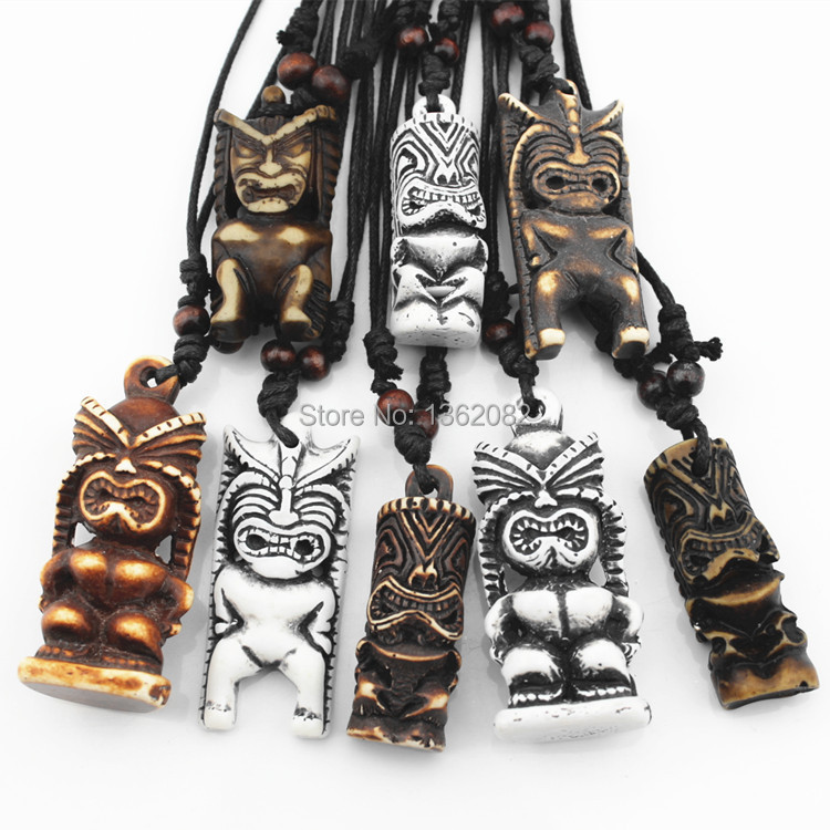 Wholesale MIXED 8 PCS Maori/Hawaiian Style Imitation Bone Carved TIKI Pendants Necklace Gift MN424
Wholesale MIXED 8 PCS Maori/Hawaiian Style Imitation Bone Carved TIKI Pendants Necklace Gift MN424