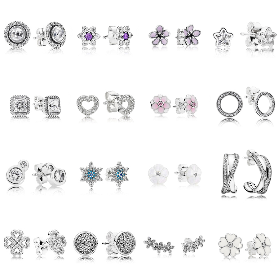 NEW 2021 100% 925 Sterling Silver Flower Stars Ear Studs Fit DIY Original Bracelet Fshion Jewelry Gift
NEW 2021 100% 925 Sterling Silver Flower Stars Ear Studs Fit DIY Original Bracelet Fshion Jewelry Gift