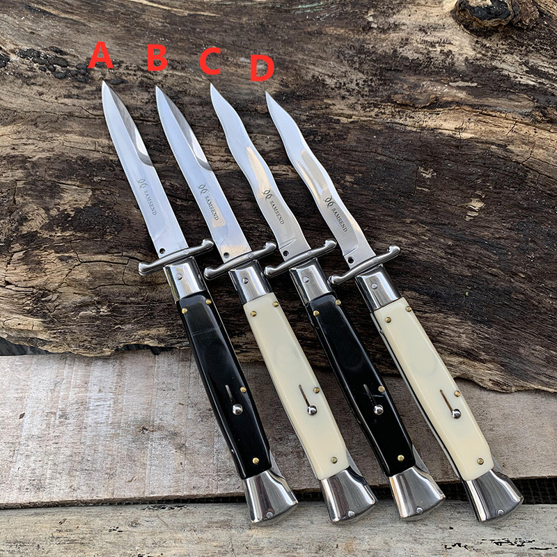 SAMSEND High-end 10 inch Italian style folding knife 440 steel EDC Outdoor pocket Tactical knives
SAMSEND High-end 10 inch Italian style folding knife 440 steel EDC Outdoor pocket Tactical knives
