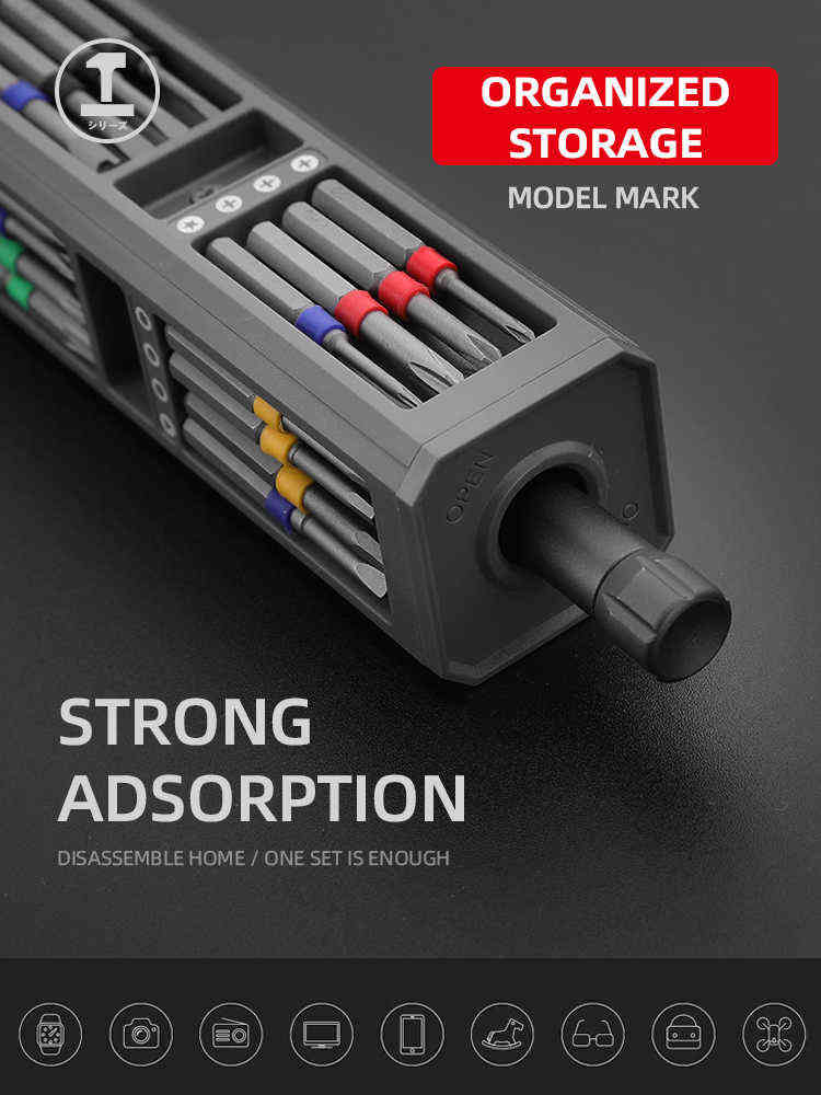 Screwdriver Kit 30 40 44 Precision Magnetic Bits Dismountable Screw Driver Set Mini Tool Case For Smart Home PC Phone Repair 211117187702